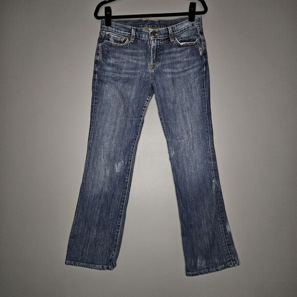 Lucky Brand Size 8/29 VTG USA Made Jeans Button Fly Classic Rider Dungarees Blue - Picture 1 of 7